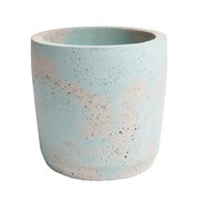 Concrete blue grey marble pot